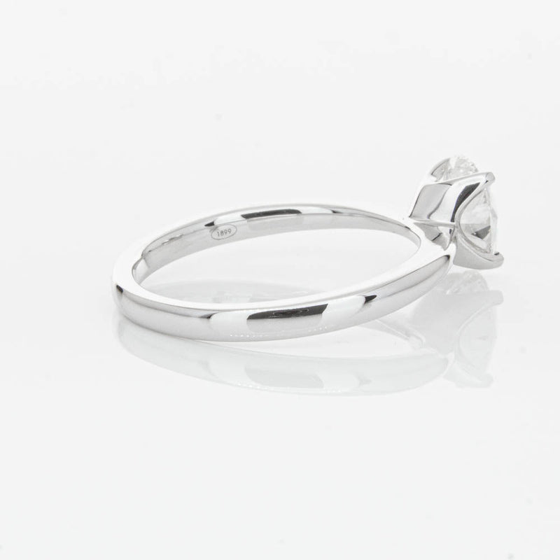 18ct White Gold 1.00ct Oval Cut Diamond Royale Ring-Ring-Walker & Hall