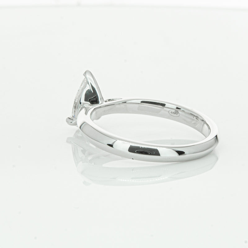 18ct White Gold 1.00ct Pear Cut Diamond Venetian Ring-Ring-Walker & Hall