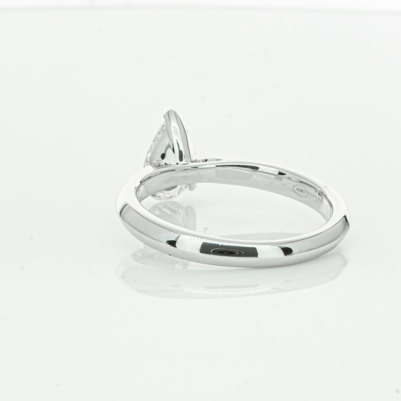 18ct White Gold 1.00ct Pear Cut Diamond Venetian Ring-Ring-Walker & Hall