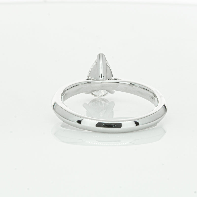 18ct White Gold 1.00ct Pear Cut Diamond Venetian Ring-Ring-Walker & Hall
