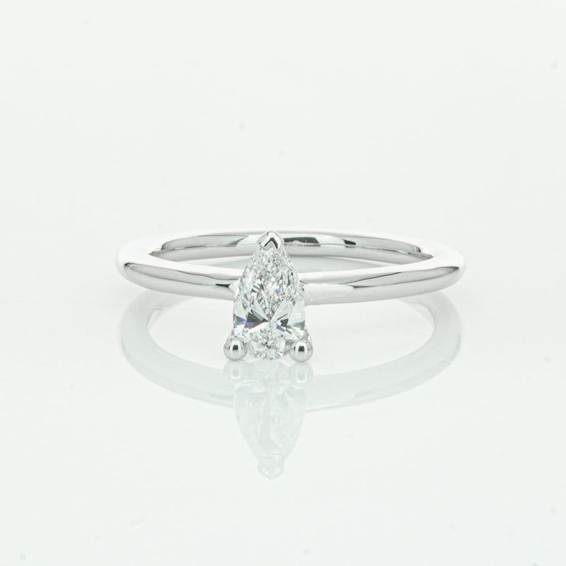 18ct White Gold .40ct Pear Cut Diamond Melba Ring-Ring-Walker & Hall