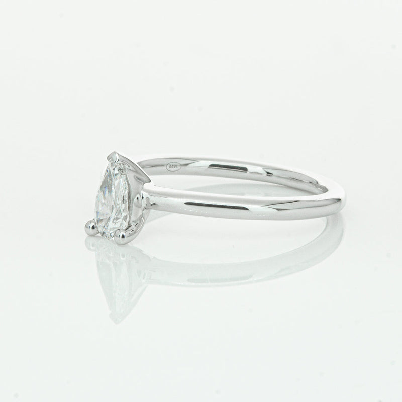 18ct White Gold .40ct Pear Cut Diamond Melba Ring-Ring-Walker & Hall