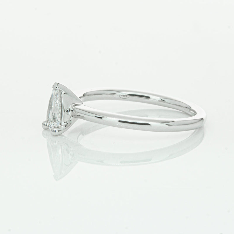 18ct White Gold .40ct Pear Cut Diamond Melba Ring-Ring-Walker & Hall