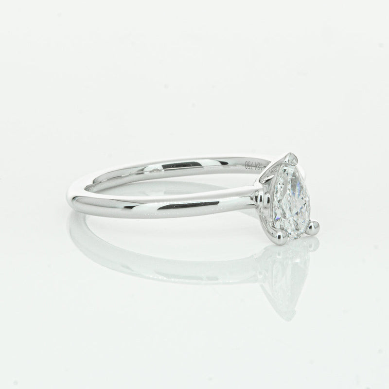 18ct White Gold .40ct Pear Cut Diamond Melba Ring-Ring-Walker & Hall