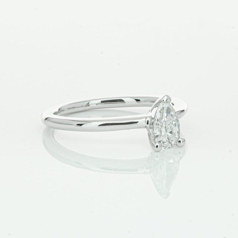 18ct White Gold .40ct Pear Cut Diamond Melba Ring-Ring-Walker & Hall