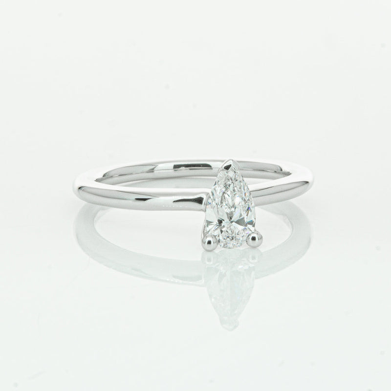 18ct White Gold .40ct Pear Cut Diamond Melba Ring-Ring-Walker & Hall