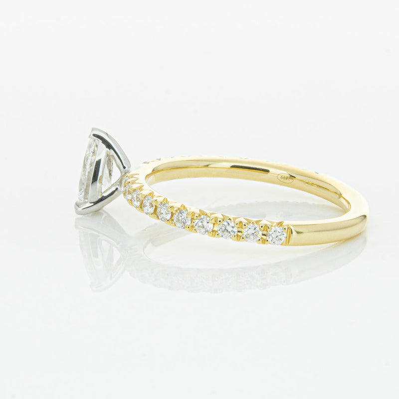 18ct Yellow Gold .50ct Pear Cut Diamond Comet Ring-Ring-Walker & Hall