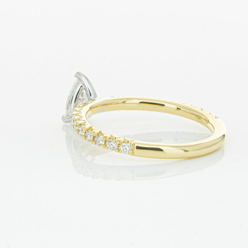 18ct Yellow Gold .50ct Pear Cut Diamond Comet Ring-Ring-Walker & Hall