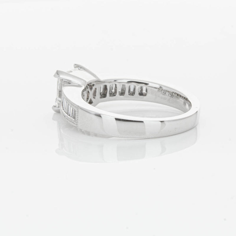 18ct White Gold 1.50ct Radiant Cut Diamond Ring-Ring-Walker & Hall