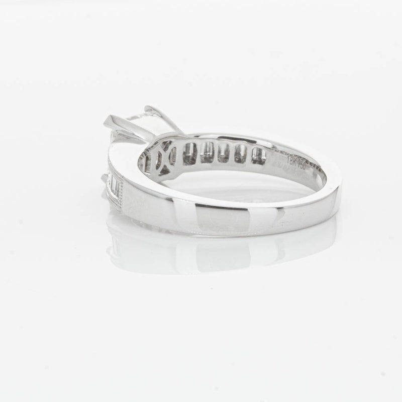 18ct White Gold 1.50ct Radiant Cut Diamond Ring-Ring-Walker & Hall