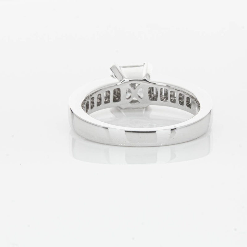 18ct White Gold 1.50ct Radiant Cut Diamond Ring-Ring-Walker & Hall