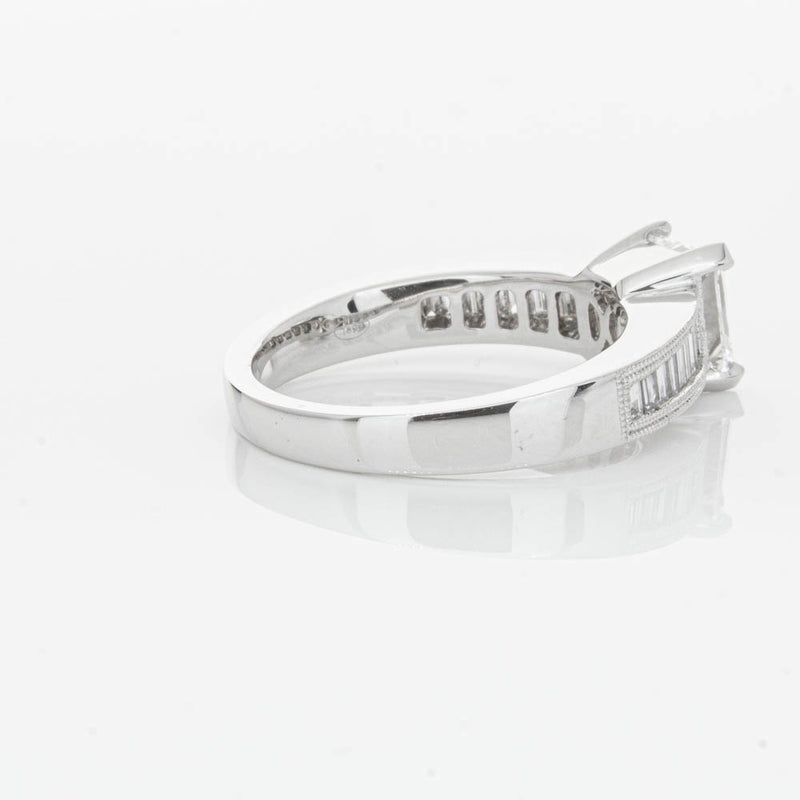 18ct White Gold 1.50ct Radiant Cut Diamond Ring-Ring-Walker & Hall