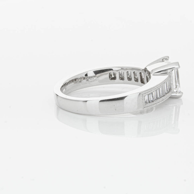 18ct White Gold 1.50ct Radiant Cut Diamond Ring-Ring-Walker & Hall