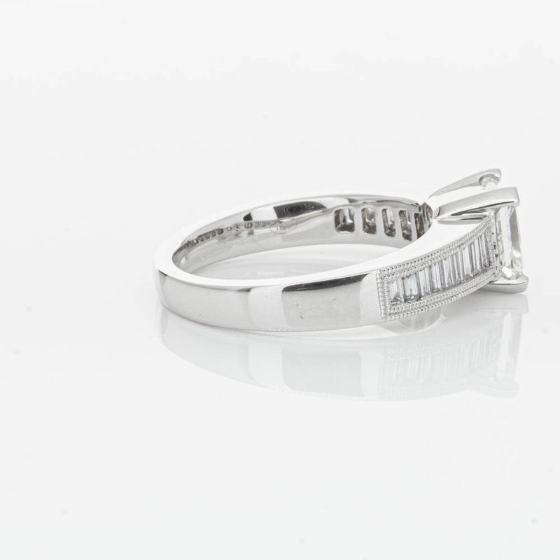 18ct White Gold 1.50ct Radiant Cut Diamond Ring-Ring-Walker & Hall