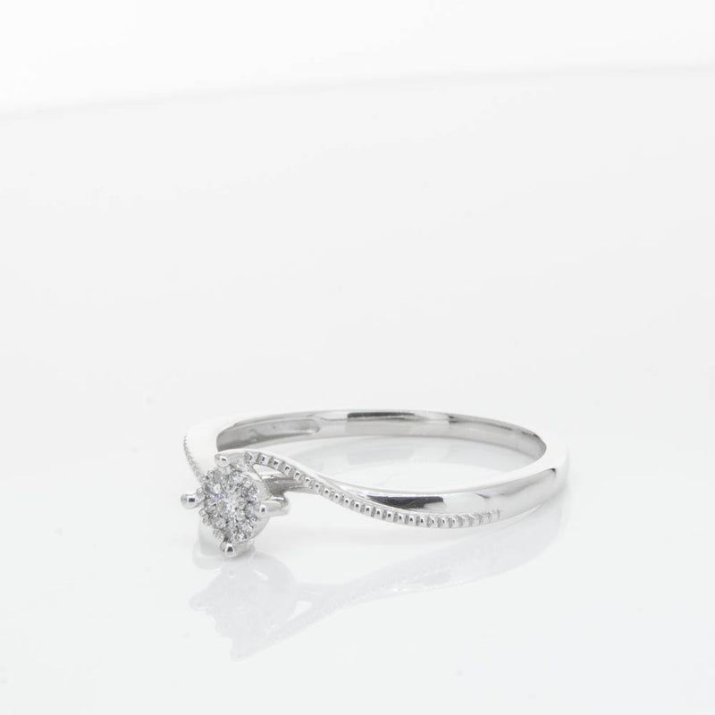 14ct White Gold Diamond Tango Ring-Ring-Walker & Hall