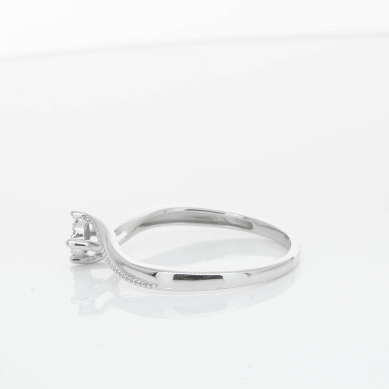 14ct White Gold Diamond Tango Ring-Ring-Walker & Hall