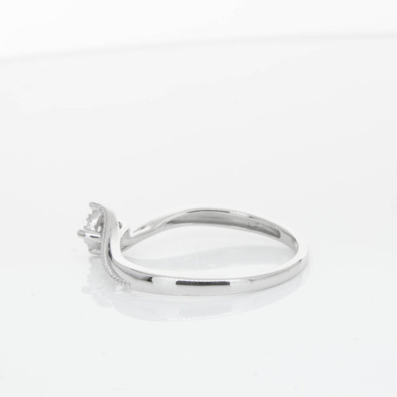 14ct White Gold Diamond Tango Ring-Ring-Walker & Hall