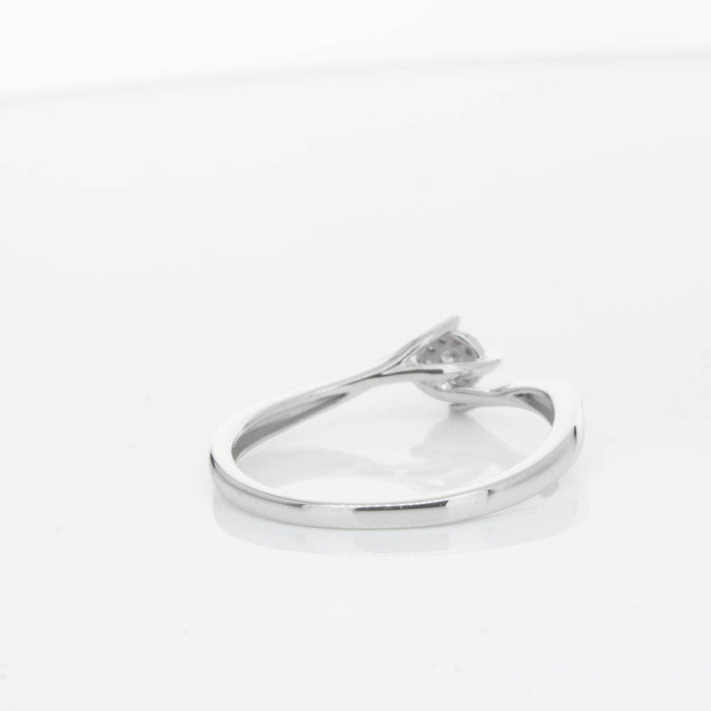 14ct White Gold Diamond Tango Ring-Ring-Walker & Hall