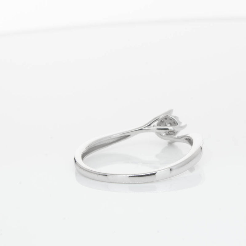 14ct White Gold Diamond Tango Ring-Ring-Walker & Hall