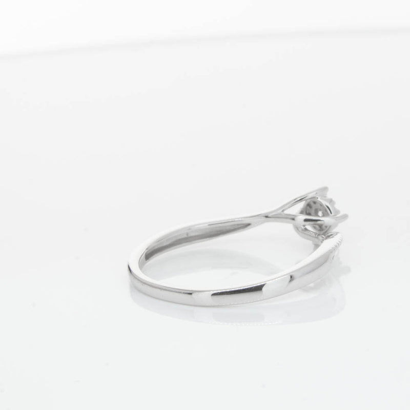 14ct White Gold Diamond Tango Ring-Ring-Walker & Hall