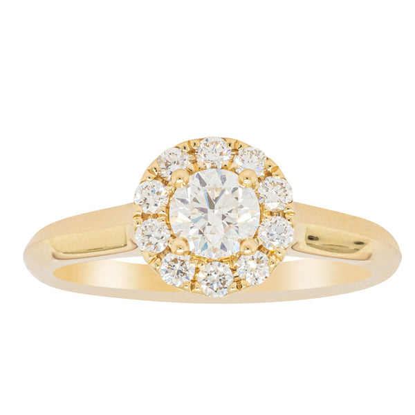 18ct Yellow Gold .40ct Diamond Eclipse Ring - Ring - Walker & Hall