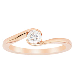 18ct Rose Gold .31ct Diamond Embrace Ring - Ring - Walker & Hall