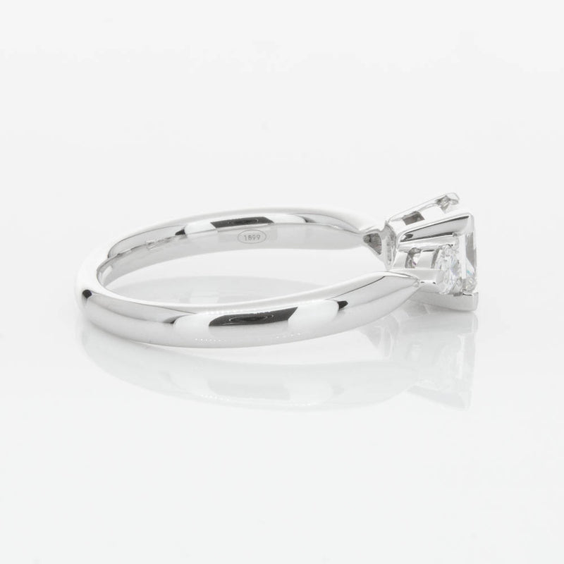 18ct White Gold 1.02ct Princess Cut Diamond Ayla Ring-Ring-Walker & Hall