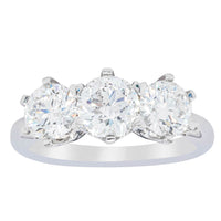 18ct White Gold 2.36ct Diamond Trilogy Ring-Ring-Walker & Hall