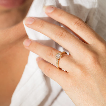 18ct Yellow Gold .38ct Diamond Paramount Ring-Ring-Walker & Hall