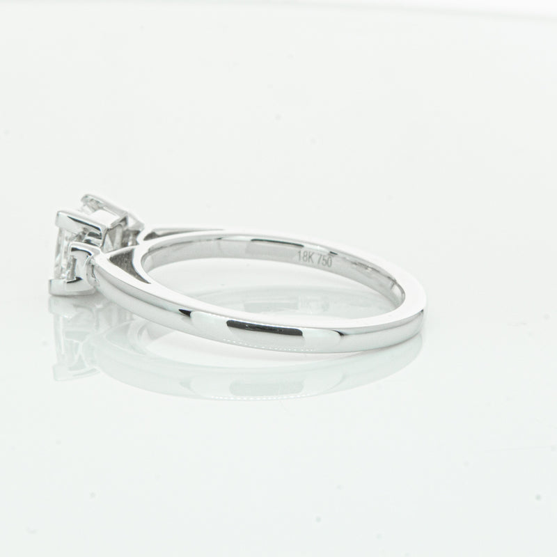 18ct White Gold .80ct Princess Cut Diamond Olympus Ring-Ring-Walker & Hall
