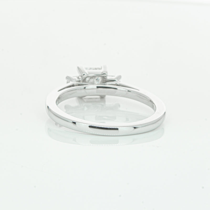 18ct White Gold .80ct Princess Cut Diamond Olympus Ring-Ring-Walker & Hall