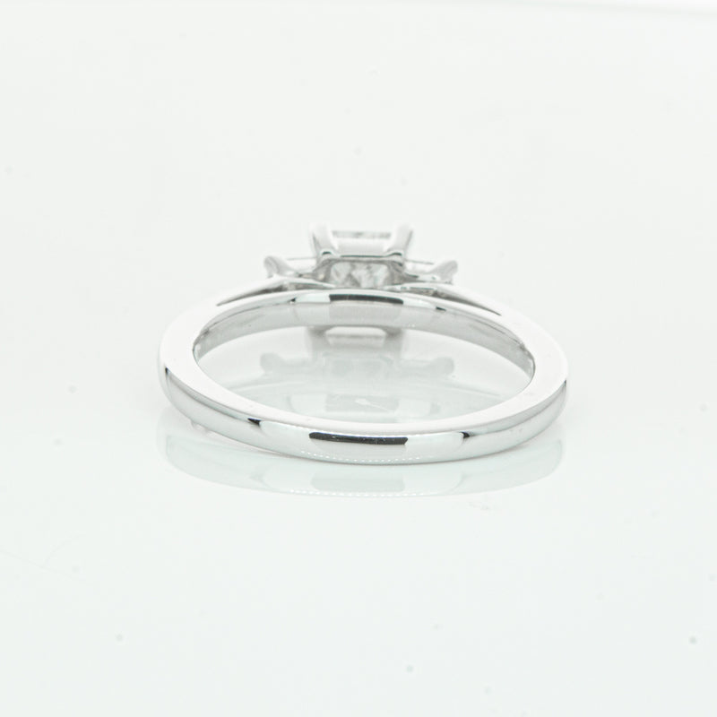 18ct White Gold .80ct Princess Cut Diamond Olympus Ring-Ring-Walker & Hall