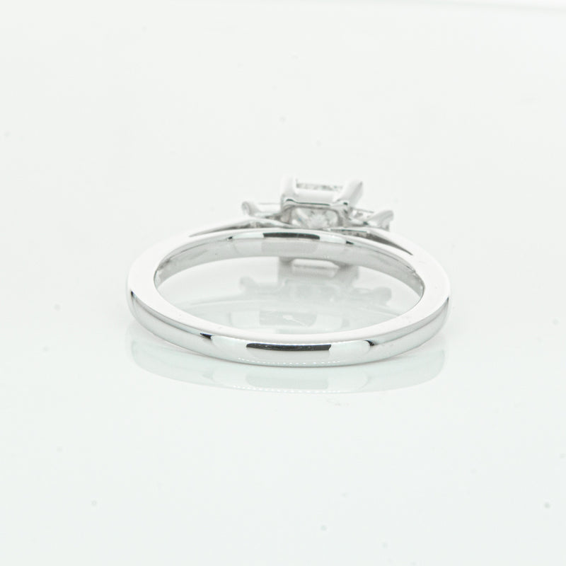 18ct White Gold .80ct Princess Cut Diamond Olympus Ring-Ring-Walker & Hall