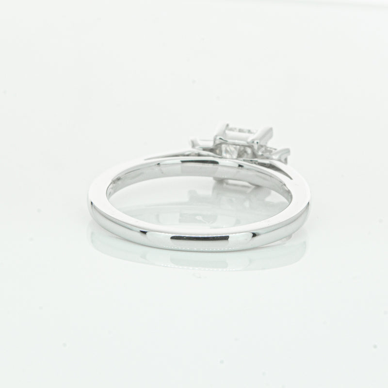 18ct White Gold .80ct Princess Cut Diamond Olympus Ring-Ring-Walker & Hall