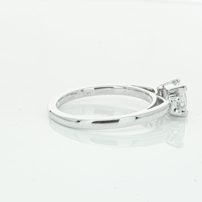 18ct White Gold .80ct Princess Cut Diamond Olympus Ring-Ring-Walker & Hall