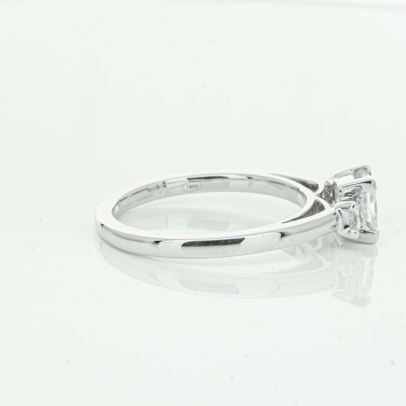 18ct White Gold .80ct Princess Cut Diamond Olympus Ring-Ring-Walker & Hall
