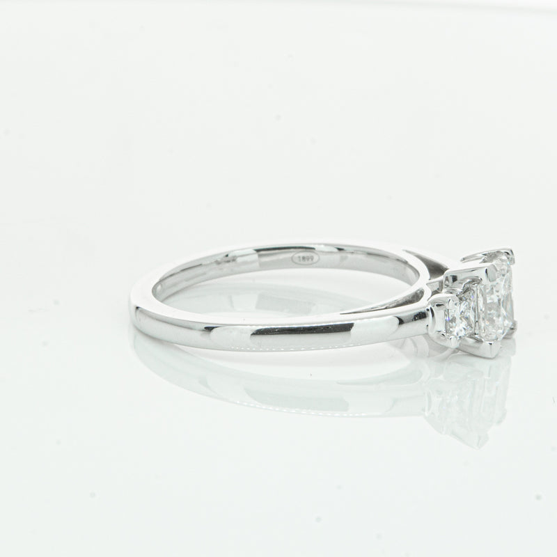 18ct White Gold .80ct Princess Cut Diamond Olympus Ring-Ring-Walker & Hall