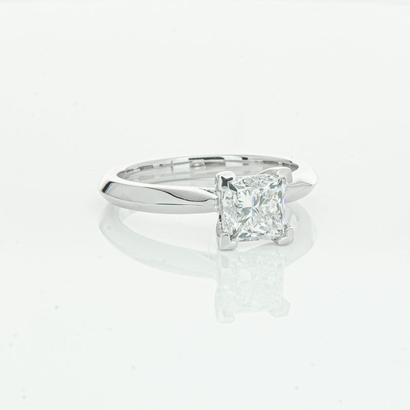 18ct White Gold 1.51ct Princess Cut Diamond Venetian Ring-Ring-Walker & Hall