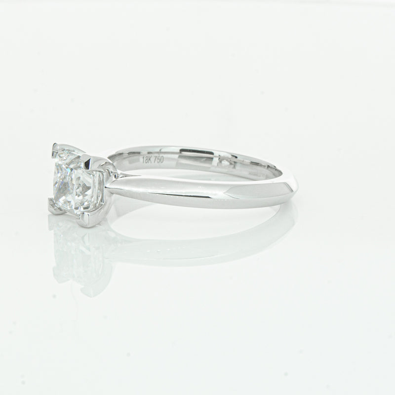 18ct White Gold 1.51ct Princess Cut Diamond Venetian Ring-Ring-Walker & Hall