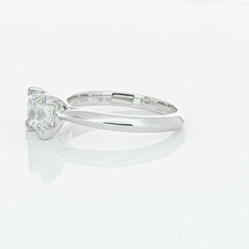 18ct White Gold 1.51ct Princess Cut Diamond Venetian Ring-Ring-Walker & Hall