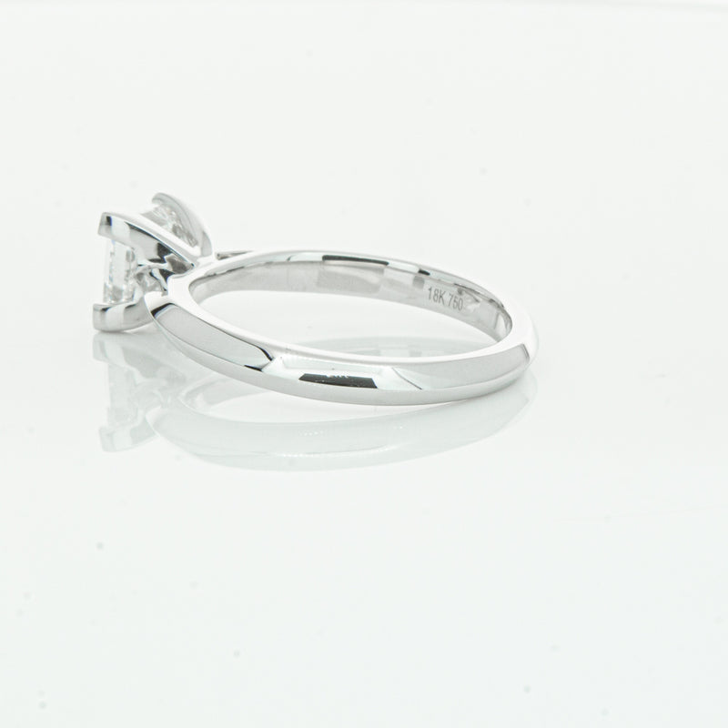 18ct White Gold 1.51ct Princess Cut Diamond Venetian Ring-Ring-Walker & Hall