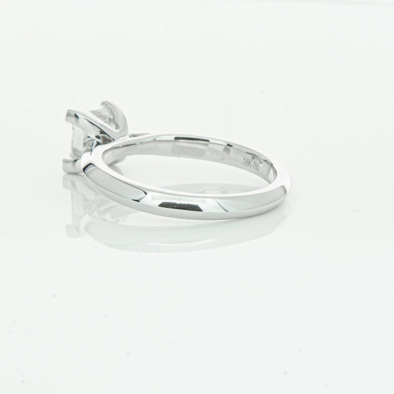 18ct White Gold 1.51ct Princess Cut Diamond Venetian Ring-Ring-Walker & Hall