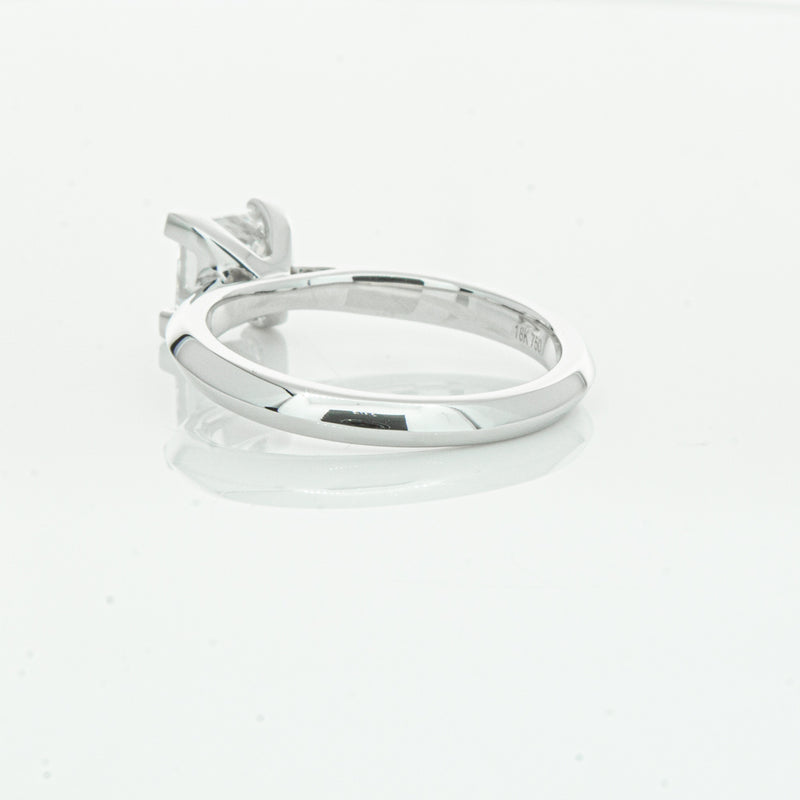 18ct White Gold 1.51ct Princess Cut Diamond Venetian Ring-Ring-Walker & Hall