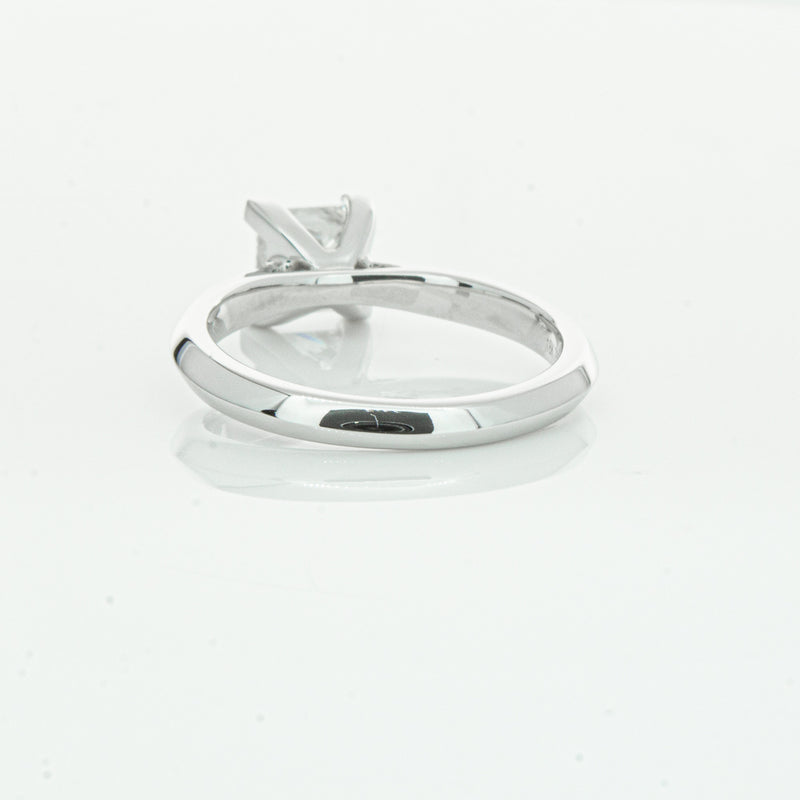 18ct White Gold 1.51ct Princess Cut Diamond Venetian Ring-Ring-Walker & Hall