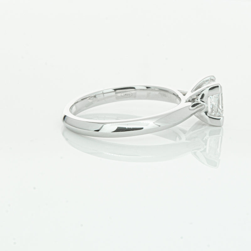 18ct White Gold 1.51ct Princess Cut Diamond Venetian Ring-Ring-Walker & Hall