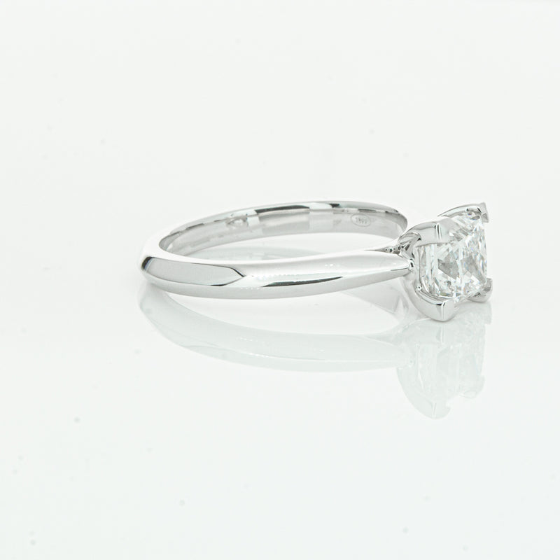 18ct White Gold 1.51ct Princess Cut Diamond Venetian Ring-Ring-Walker & Hall