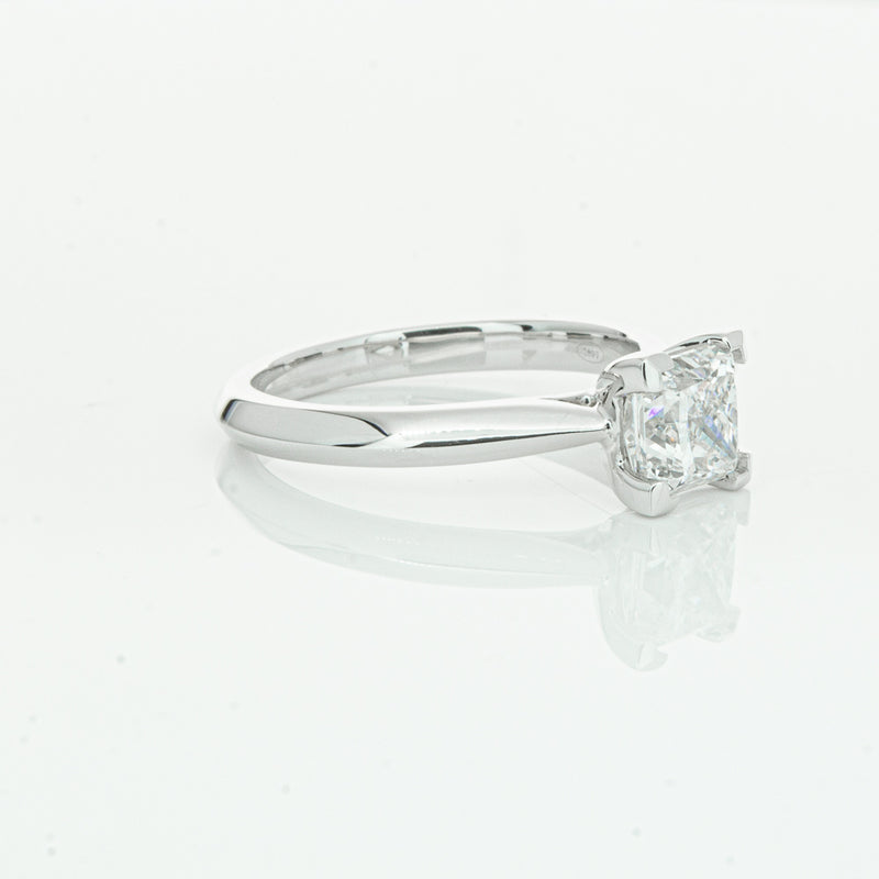 18ct White Gold 1.51ct Princess Cut Diamond Venetian Ring-Ring-Walker & Hall