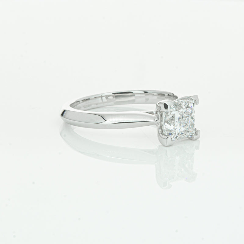 18ct White Gold 1.51ct Princess Cut Diamond Venetian Ring-Ring-Walker & Hall