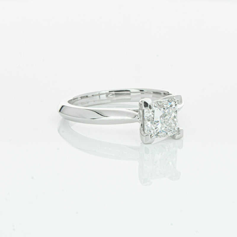 18ct White Gold 1.51ct Princess Cut Diamond Venetian Ring-Ring-Walker & Hall