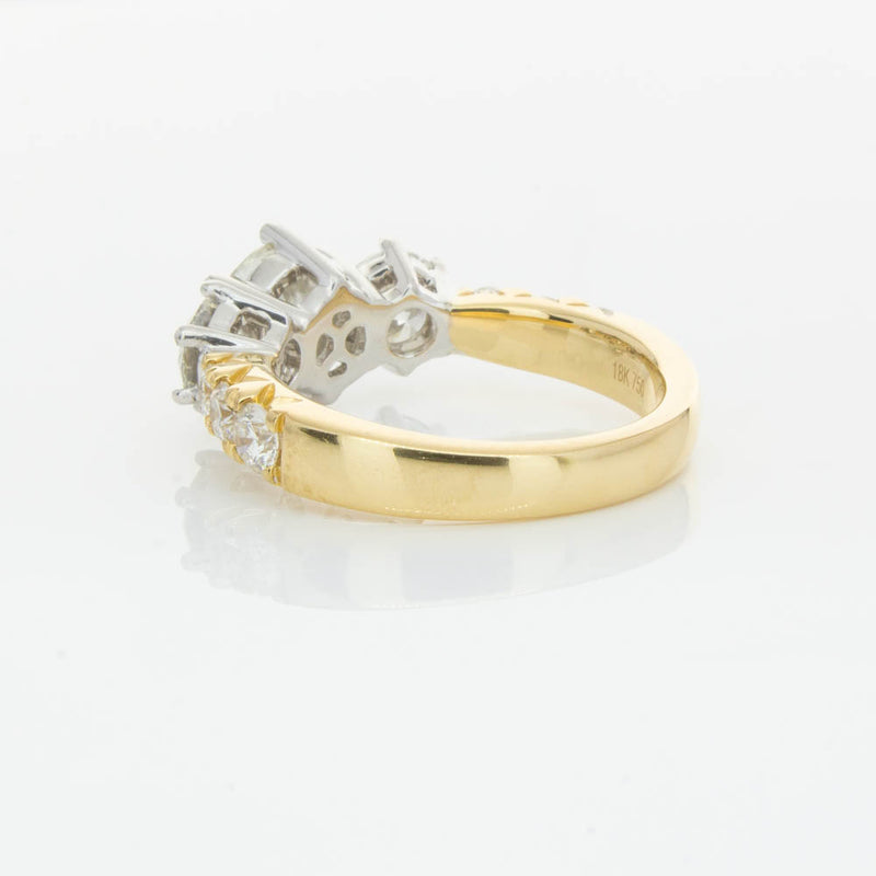 18ct Yellow Gold Diamond Three Stone Ring-Ring-Walker & Hall